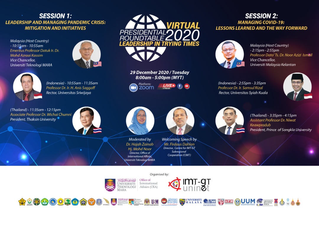 Read more about the article VIRTUAL RESIDENTIAL ROUNDTABLE 2020 | IMT-GT UNINET
