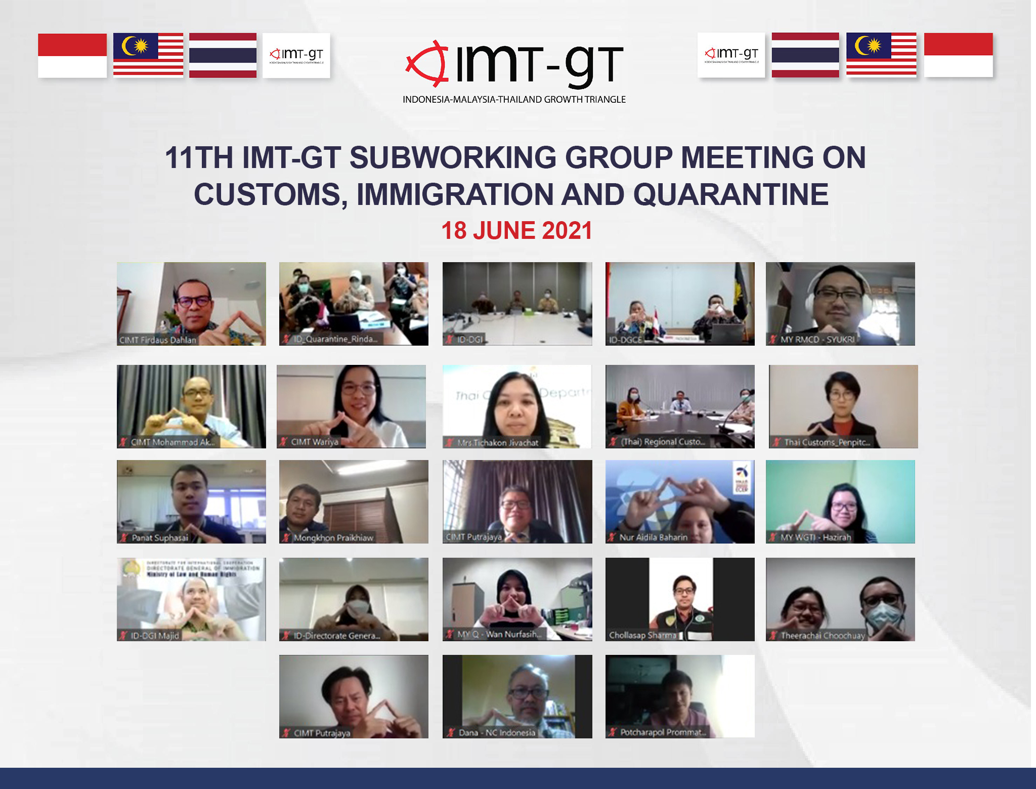 11th IMT-GT Sub-Working Meeting on CUSTOMS, IMMIGRATION AND QUARANTINE (CIQ)