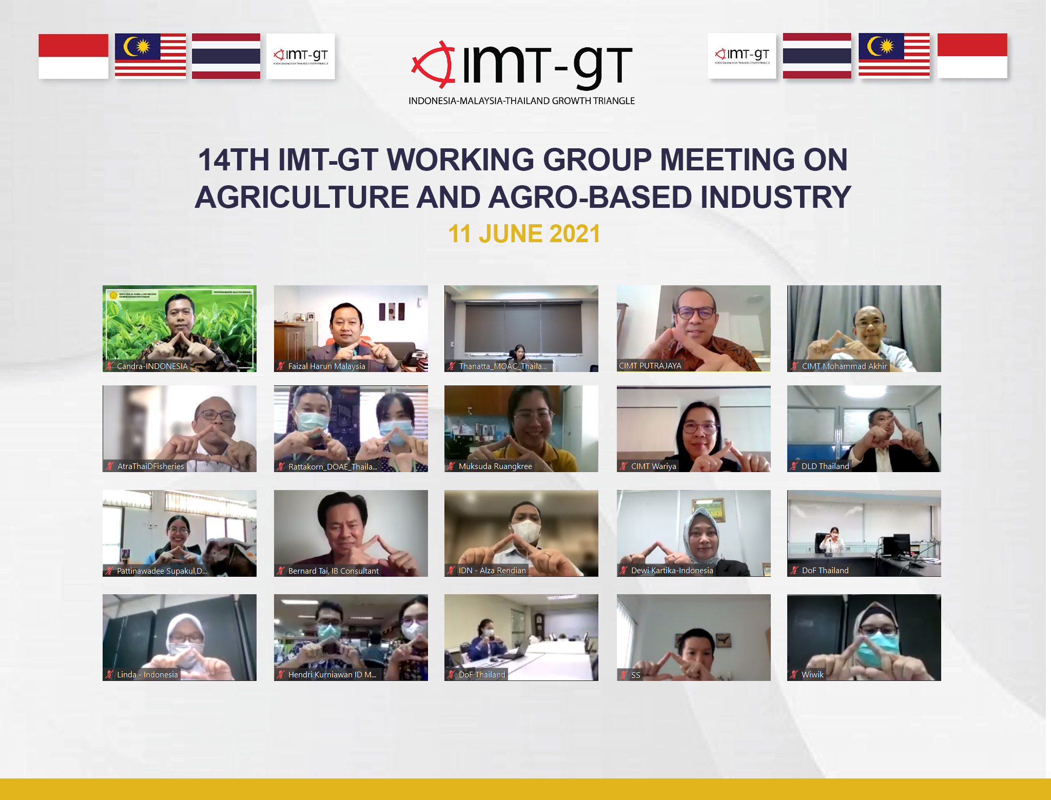 14th IMT-GT Working Meeting on Agriculture and Agro-based Industry