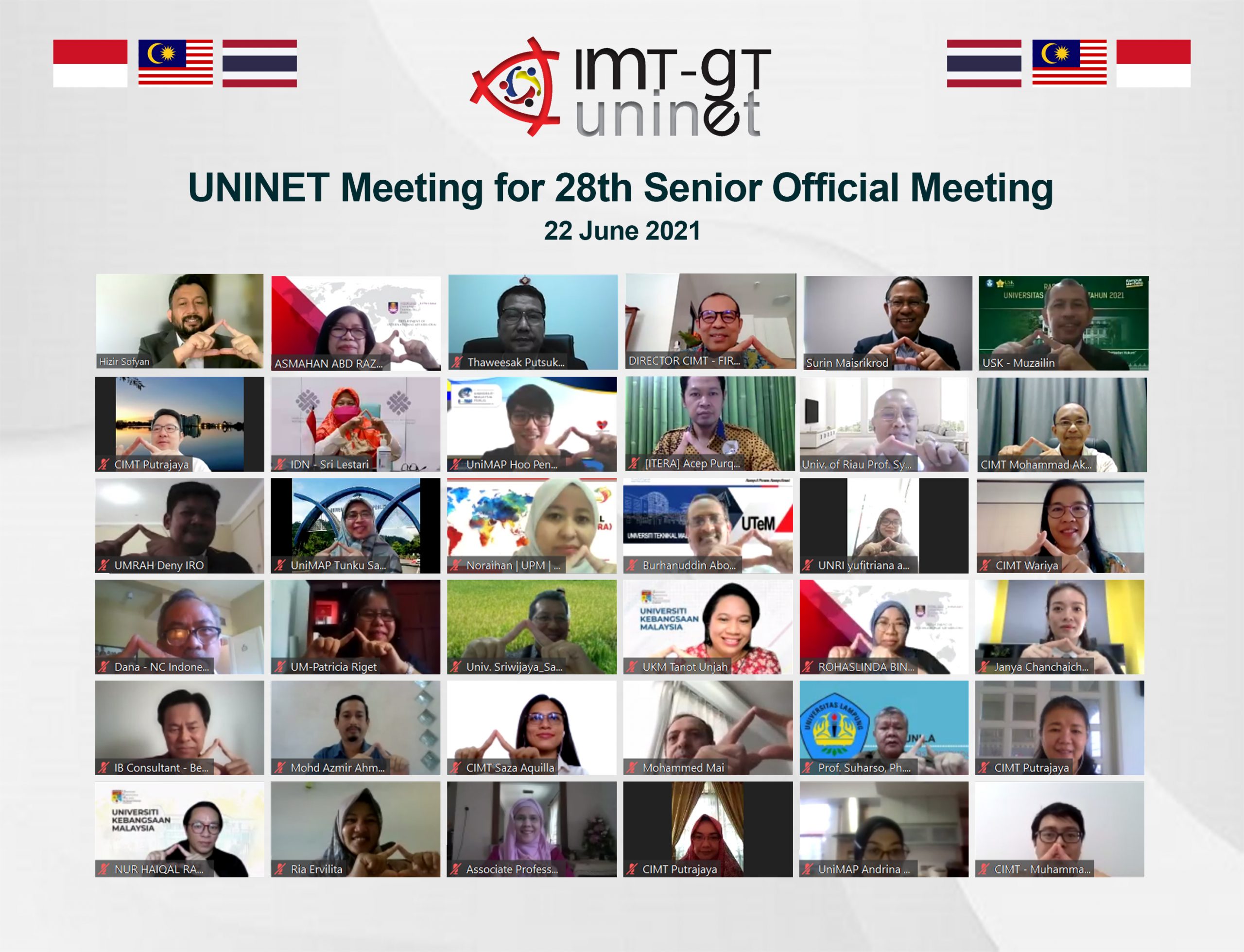 IMT-GT UNINET Chapter Meeting For The 28th IMT-GT Senior Officials Meeting