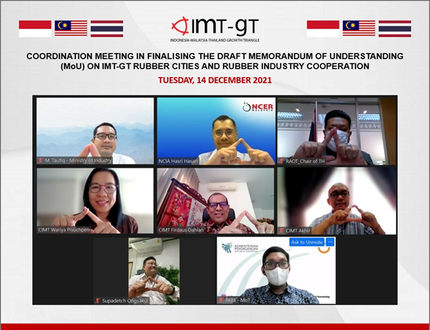 Read more about the article Coordination Meeting in Finalising the Draft Memorandum of Understanding (MoU)on IMT-GT Rubber Cities and Rubber Industry Cooperation