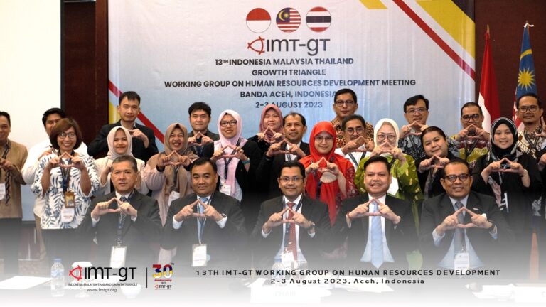 13th IMT-GT WORKING GROUP ON HUMAN RESOURCES DEVELOPMENT, 2-3 AUGUST AT ACEH, INDONESIA