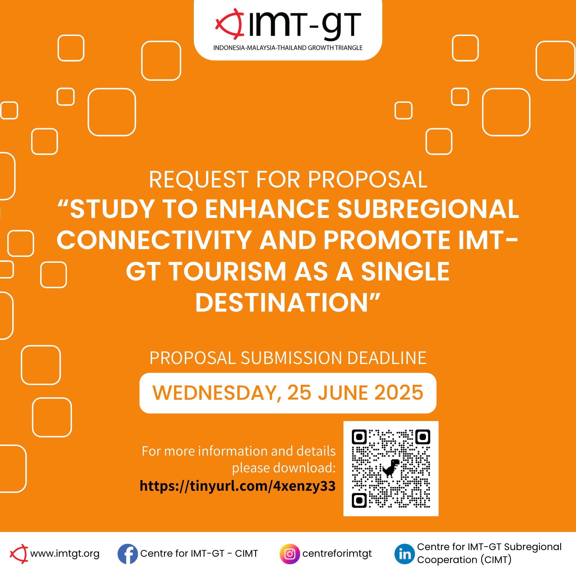 Read more about the article REQUEST FOR PROPOSAL (RFP) – “STUDY TO ENHANCE SUBREGIONAL CONNECTIVITY AND PROMOTE IMT-GT TOURISM AS A SINGLE DESTINATION”