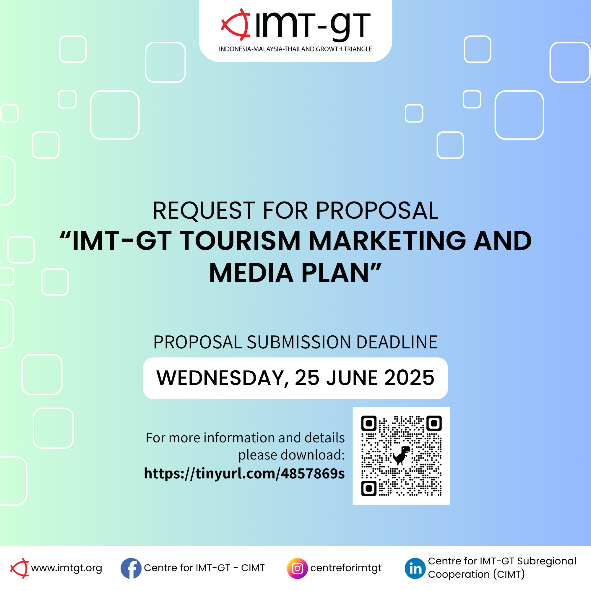 Read more about the article REQUEST FOR PROPOSAL (RFP) – “IMT-GT TOURISM MARKETING AND MEDIA PLAN”