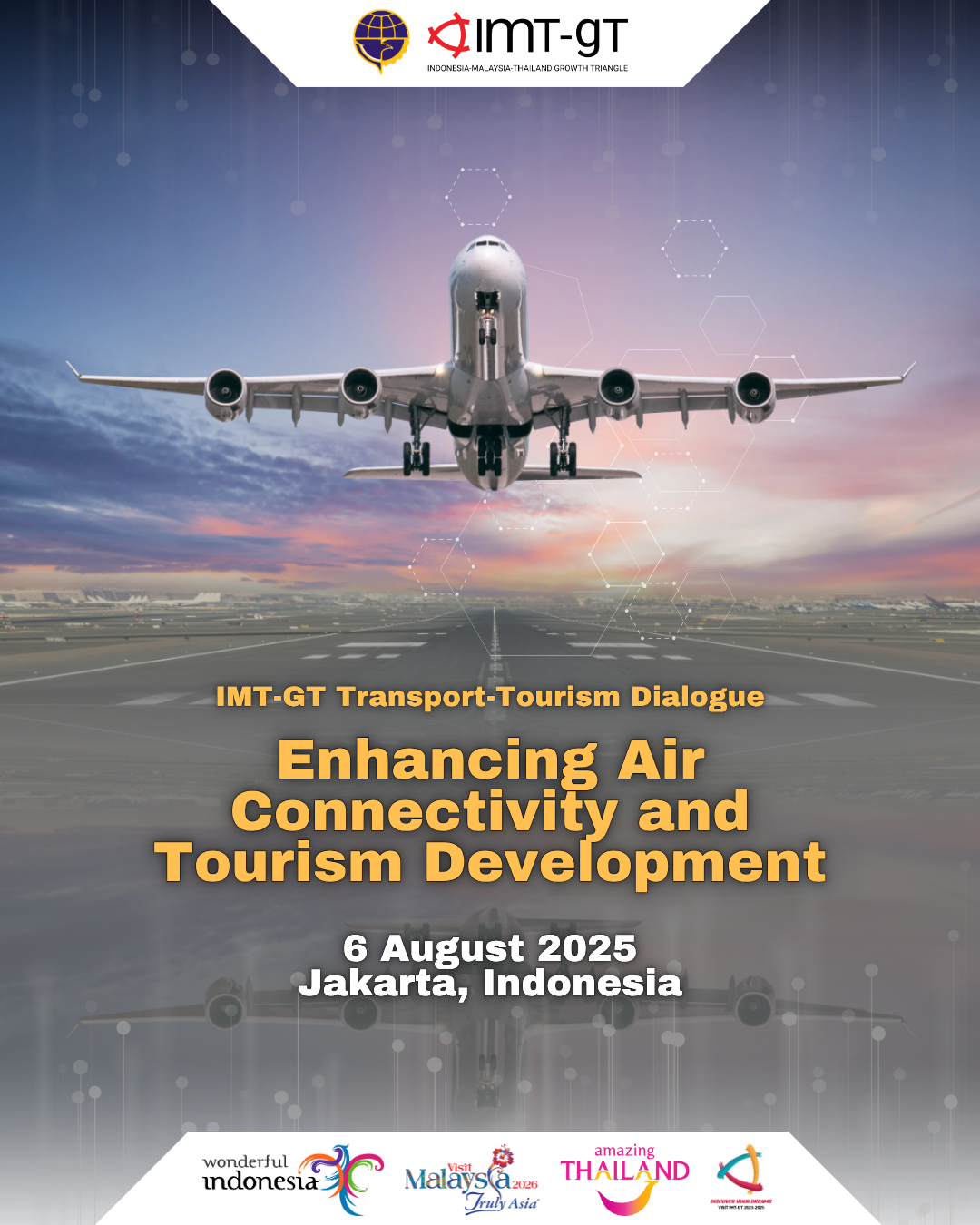 Read more about the article ANNOUNCEMENT: IMT-GT Transport-Tourism Dialogue “Enhancing Air Connectivity and Tourism Development” in Jakarta, Indonesia
