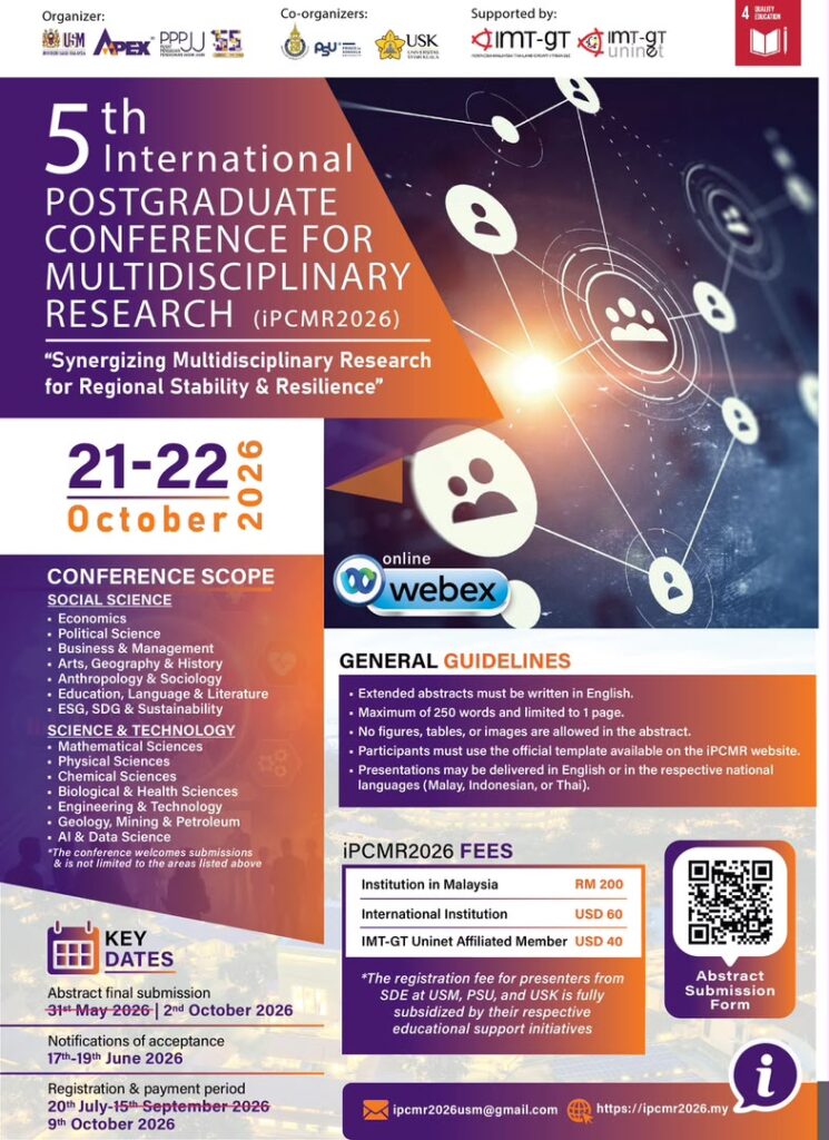 5th International Postgraduate Conference for Multidisciplinary Research
